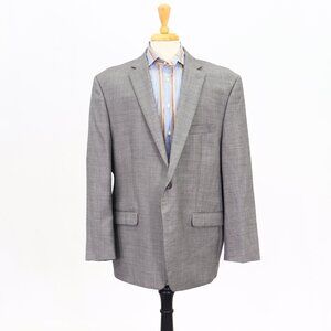 Ralph Lauren 50R Gray Solid 2-Button Sport Coat Blazer Jacket P054